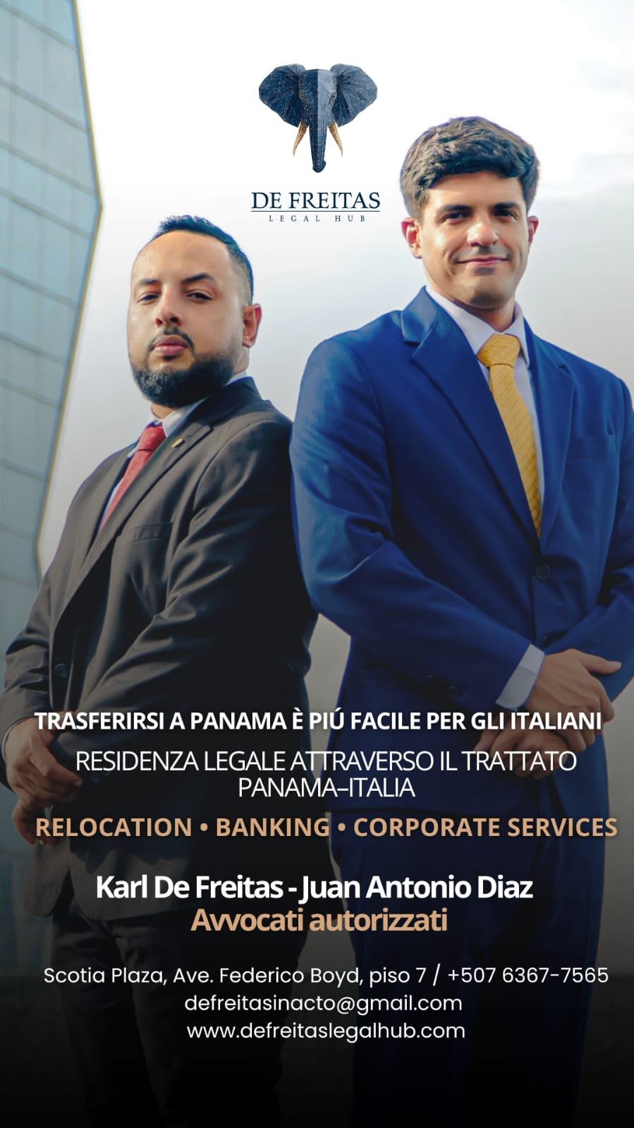 Karl De Freitas e Juan Antonio Díaz — Studio Legale De Freitas, Panama